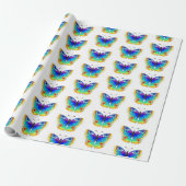 Rainbow Butterfly Peacock Eye Cadeaupapier (Uitgerold)
