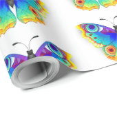 Rainbow Butterfly Peacock Eye Cadeaupapier (Rol Hoek)