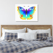 Rainbow Butterfly Peacock Eye Canvas Afdruk (Insitu (Slaapkamer))