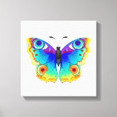 Rainbow Butterfly Peacock Eye Canvas Afdruk (Voorkant)