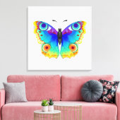 Rainbow Butterfly Peacock Eye Canvas Afdruk (Insitu (Woonkamer))