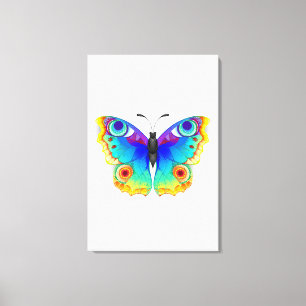 Rainbow Butterfly Peacock Eye Canvas Afdruk
