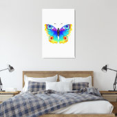Rainbow Butterfly Peacock Eye Canvas Afdruk (Insitu (Slaapkamer))