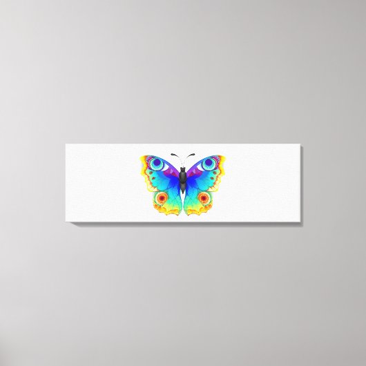 Rainbow Butterfly Peacock Eye Canvas Afdruk (Voorkant)