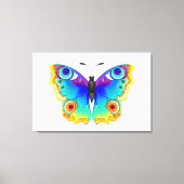 Rainbow Butterfly Peacock Eye Canvas Afdruk (Voorkant)