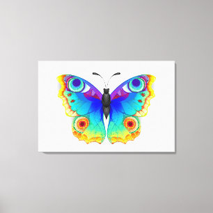 Rainbow Butterfly Peacock Eye Canvas Afdruk