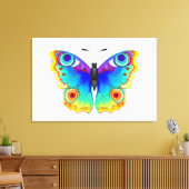 Rainbow Butterfly Peacock Eye Canvas Afdruk (Insitu (Woonkamer))