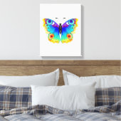 Rainbow Butterfly Peacock Eye Canvas Afdruk (Insitu (Slaapkamer))