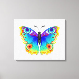 Rainbow Butterfly Peacock Eye Canvas Afdruk