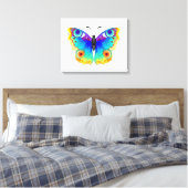 Rainbow Butterfly Peacock Eye Canvas Afdruk (Insitu (Slaapkamer))