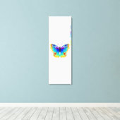 Rainbow Butterfly Peacock Eye Canvas Afdruk (Insitu (Houten vloer))