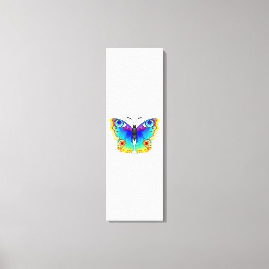 Rainbow Butterfly Peacock Eye Canvas Afdruk (Voorkant)