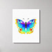 Rainbow Butterfly Peacock Eye Canvas Afdruk (Voorkant)