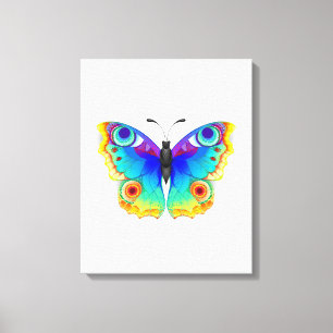 Rainbow Butterfly Peacock Eye Canvas Afdruk