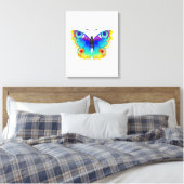 Rainbow Butterfly Peacock Eye Canvas Afdruk (Insitu (Slaapkamer))
