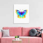 Rainbow Butterfly Peacock Eye Canvas Afdruk (Insitu (Woonkamer))