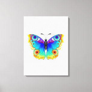Rainbow Butterfly Peacock Eye Canvas Afdruk