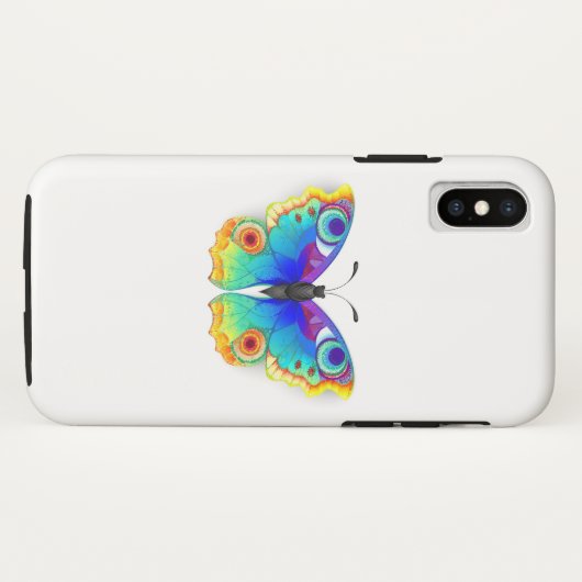 Rainbow Butterfly Peacock Eye Case-Mate iPhone Case (Achterkant (horizontaal))