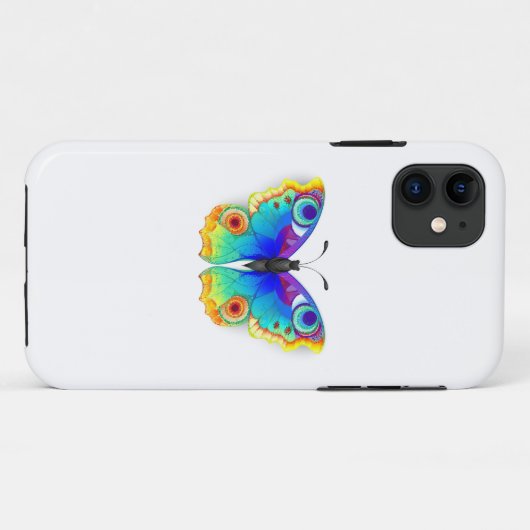 Rainbow Butterfly Peacock Eye Case-Mate iPhone Case (Achterkant (horizontaal))