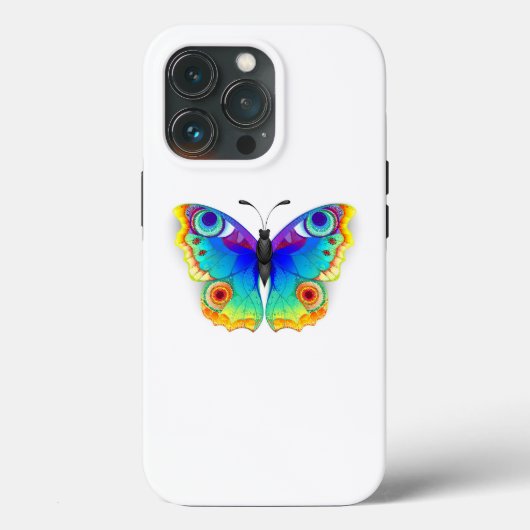 Rainbow Butterfly Peacock Eye Case-Mate iPhone Case (Achterkant)