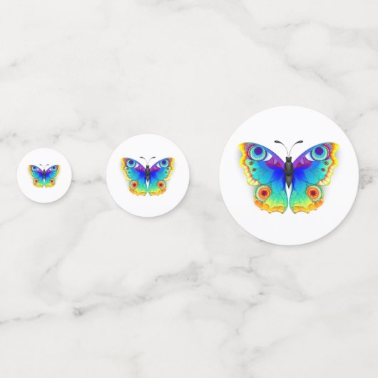 Rainbow Butterfly Peacock Eye Confetti (Voorkanten)