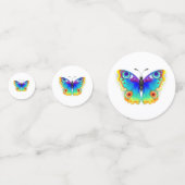 Rainbow Butterfly Peacock Eye Confetti (Achterkanten)