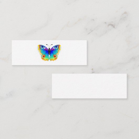 Rainbow Butterfly Peacock Eye Contactkaartje (Voorkant / Achterkant)