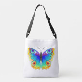 Rainbow Butterfly Peacock Eye Crossbody Tas (Achterkant)
