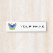 Rainbow Butterfly Peacock Eye Deurbordje (Voorkant)