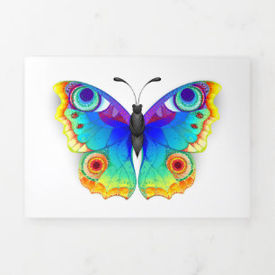 Rainbow Butterfly Peacock Eye Drieluik Aankondiging