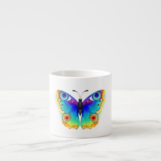 Rainbow Butterfly Peacock Eye Espresso Kop (Voorkant)