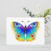 Rainbow Butterfly Peacock Eye Feestdagenkaart (Staand voorkant)