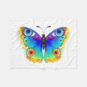 Rainbow Butterfly Peacock Eye Fleece Deken (Voorkant (Horizontaal))