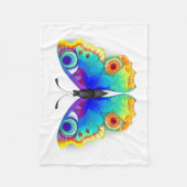 Rainbow Butterfly Peacock Eye Fleece Deken (Voorkant)