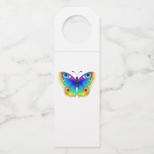 Rainbow Butterfly Peacock Eye Flessenhanger (Achterkant)