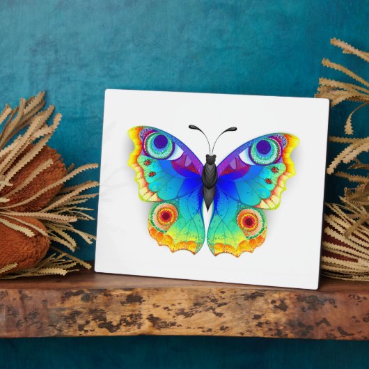 Rainbow Butterfly Peacock Eye Fotoplaat (Zijkant)