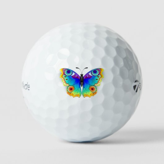 Rainbow Butterfly Peacock Eye Golfballen (Voorkant)