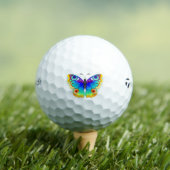 Rainbow Butterfly Peacock Eye Golfballen (Insitu Shirt)