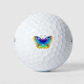 Rainbow Butterfly Peacock Eye Golfballen (Voorkant)