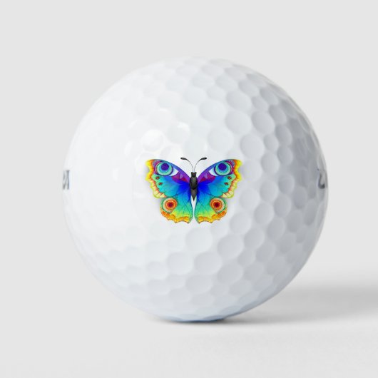 Rainbow Butterfly Peacock Eye Golfballen (Voorkant)