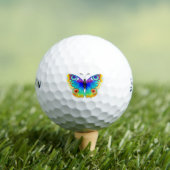 Rainbow Butterfly Peacock Eye Golfballen (Insitu Shirt)