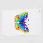 Rainbow Butterfly Peacock Eye Golfhanddoek (Horizontaal)