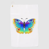 Rainbow Butterfly Peacock Eye Golfhanddoek (Voorkant)