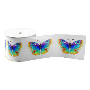 Rainbow Butterfly Peacock Eye Grosgrain Lint