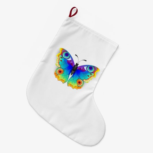 Rainbow Butterfly Peacock Eye Grote Kerstsok (Voorkant (Hangend))