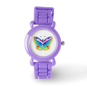 Rainbow Butterfly Peacock Eye Horloge