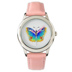 Rainbow Butterfly Peacock Eye Horloge