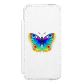 Rainbow Butterfly Peacock Eye Incipio iPhone Portemonnee Hoesje (Voorkant Agenda)
