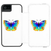 Rainbow Butterfly Peacock Eye Incipio iPhone Portemonnee Hoesje (Agenda Open)
