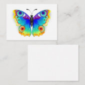 Rainbow Butterfly Peacock Eye Informatiekaartje (Voorkant / Achterkant)